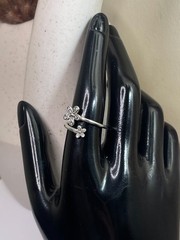 RARE Vintage EE Retired Pandora Dazzling Daisies Open Ring 925 Size 7.5 -Marked