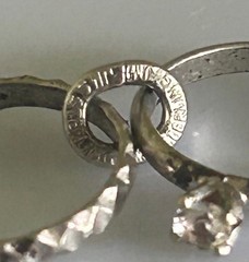 Vintage Silver Tone Wedding Ring & Band Charm For Bracelet Or Necklace JMS