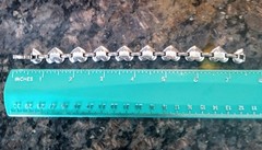 Brighton Cafe au Lait Bracelet Etched Scroll Heart Links Retired Vintage 7.25″