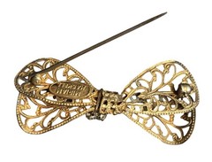 Vtg Miriam HASKELL Signed Bow Brooch For Repair Repurpose AS IS