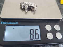 Vintage Sterling Silver Native American Buffalo Bison Pendant RARE