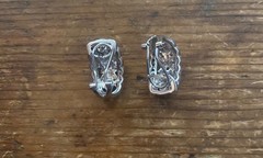 vintage sterling silver flower earrings