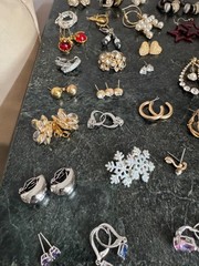Lot of 70+ Pairs Vintage To Modern Earrings Pierced Clip-On Stud Loop