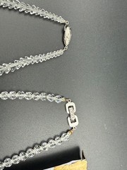 Vintage Japanese Rock Crystal Necklace Lot of 4 Faceted Clear Quartz Silver