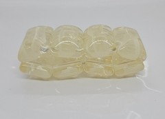 Vintage Clear Cream Lucite Stretchable Bracelet With Bubbles