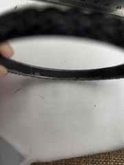 LOT of 4 black Vintage Bangle bracelets Metal & plastic 2.75″ D36