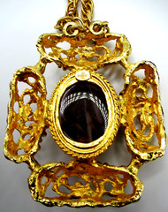 LES BERNARD Huge Modernist Vintage Pendant Necklace