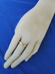 VINTAGE SOLID 14 KARAT GOLD Deco Wedding Band Size 8.25 Milgrain Ring 3.5 Grams