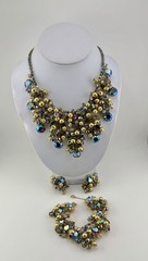 VERIFIED BOOK PC 💎 Juliana Delizza & E AB Bracelet Earring Necklace Set Parure
