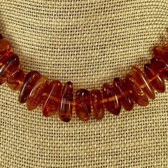 Vintage Natural Baltic Amber Necklace 18,5″ Polished Cognac Nugget Beads