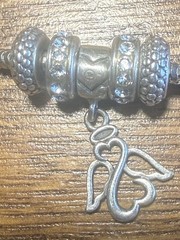 MA Michael Anthony Kay 925 Sterling Silver Charm Bracelet Italy 5 Charms Angel