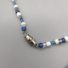 Tropical Fish Art Glass Necklace Artisan Made Bead 19″ Vintage MermaidCore Beach