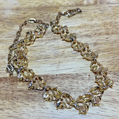 Vintage Gold Tone Statement Necklace 12–16.5” Adjustable Unsigned Estate Jewelry