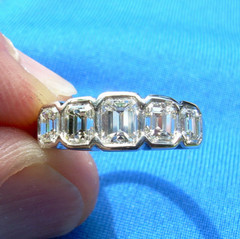 Original EARTH MINED DIAMOND Deco Wedding Band 2 CARAT PLATINUM Engagement Ring
