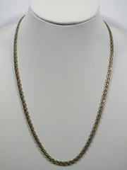 25 Grams VTG 14k GF Victorian Rope Chain Necklace 22 in Classic Lobster Closure