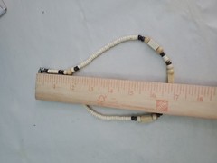 Wooden Round Heishi Beaded Surfer Necklace Choker Tribal Boho Ethnic Cream