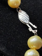 Vintage Sterling Silver Freshwater Pearl 18″ Necklace Bracelet SET 925 Cultured