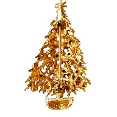 ART Arthur Pepper Vintage Christmas Tree Brooch Pin Signed – missing A stone