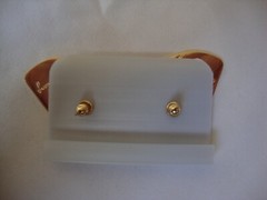 VINTAGE SAMUEL HUANG SIGNED CLOISONNE RETRO ABSTRACT BLACK WHITE ENAMEL EARRINGS