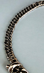 Late 1940s BARCLAY Silver Tone Necklace Bright and Shiny. 15 IN.