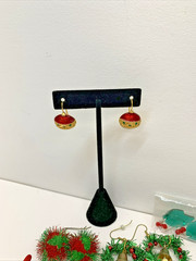 Vintage To Modern Lot of 40 Christmas Holiday Pierced Earrings Costume Jewelry