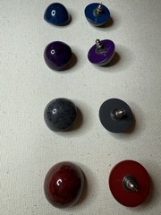 Vintage 80s/90s Earrings Pierced;7 Pair Lot; multi Color Lightweight