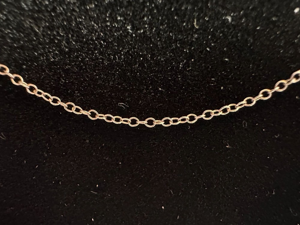 0.92g Vintage Sterling Silver 925 Delicate Link Cable Chain Necklace 15 in M