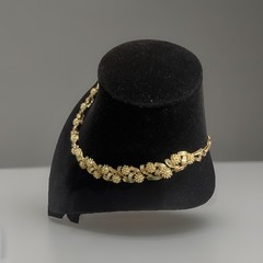 Vtg Signed CORO Gold tone Textured Choker Necklace Gorgeous Designer JEWLERY