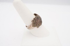 Vintage Sterling Silver 925 Marcasite Ring Size 8.75