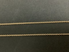 Vintage M.S.Company 18k yellow gold chain necklace 18″ lobster clasp signed 3.1g