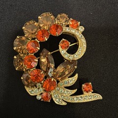 Vintage Signed Eisenberg ICE Brooch Pin & Clip Earrings – Original Box -stunning