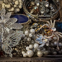 Vintage to Now Jewelry Lot, ALL WEARABLE Untested. No Broken. Box A2