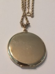 Large Vintage BAB 12K Gold Filled Locket Pendant Rope Chain Necklace