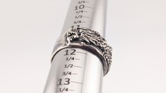Vintage Dragon Ring Sterling Silver Chinese Asian Style Wrap Around Size 11.25