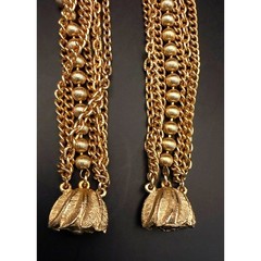 Vintage 1960’s Goldtone Multi-strand Necklace Unsigned Beauty