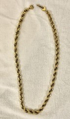 Monet Vintage Gold Plated Thick 24” Rope Necklace Very Good Condition. Pre Owned