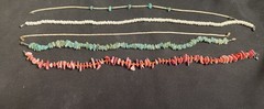 Vintage Shell Stone Strand Necklaces Mixed Lot of 5 Multicolor Unisex Adults 18”