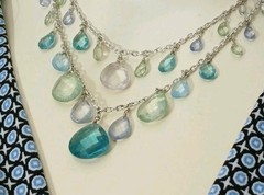 Women’s Layered Necklace Faceted Past Rhine Chandelier Style Ren Faire Romantic