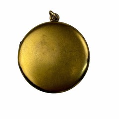 Antique Art Nouveau S&BL Co Gold Filled Locket Woman Profile Rhinestone Paste