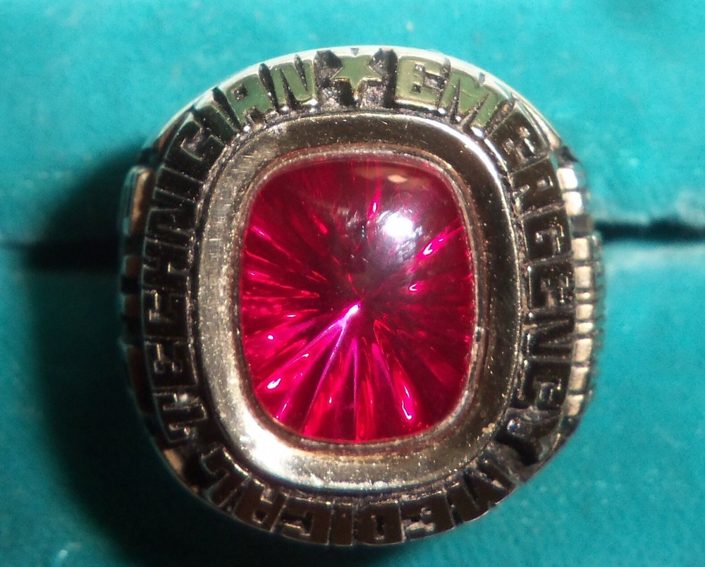 EMT Emergency Medical Technician 240 Springs FD Golden Siladium Ring ACCR GS