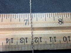1.03g Vintage Sterling Silver 925 Adjustable Cable Chain Necklace 17 in