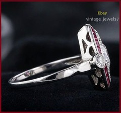 14K White Gold Over 2.90CT Round Lab Created Diamond Vintage Halo Art Deco Ring