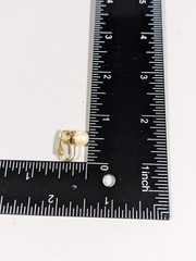 Vintage Gold Tone Ivory Color Faux Pearl Solitaire Clip Earrings