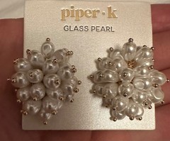 New Piper·K Glass Pearl Cluster Studs Bridal Statement earrings