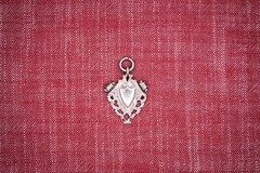 Antique Victorian Shield Fob Charm Sterling Silver British Pocket Watch