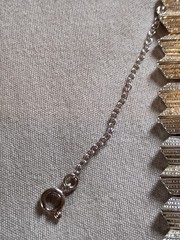 Vintage Coro Mid Century Modern Silver Tone Link Bracelet.