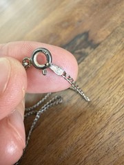 Vintage KC 925 Sterling Silver Garnet Marcasite Y Drop Lavalier Necklace