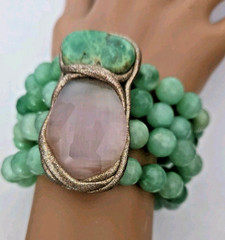 ESTROSIA Milano Italy Semi-precious Gemstone Multi-strand Bracelet