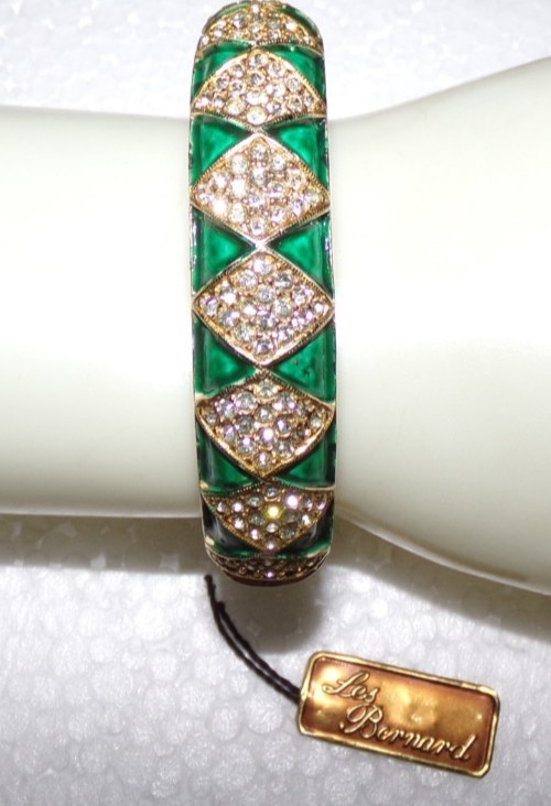 MINTY!! signed Les Bernard INC—Cuff bracelet with gorgeous stones-SALE!!