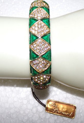 MINTY!! signed Les Bernard INC—Cuff bracelet with gorgeous stones-SALE!!